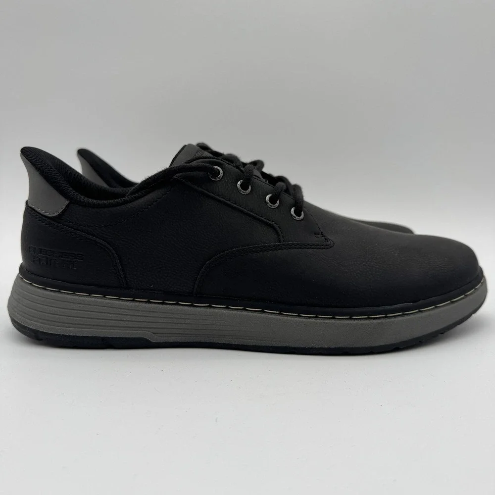 Skechers Swift‎ Fit Hands Free Casual Oxford Shoes Black Men's Size 9.5 New